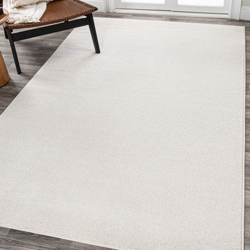 Haze Solid Low-pile Area Rug Cream